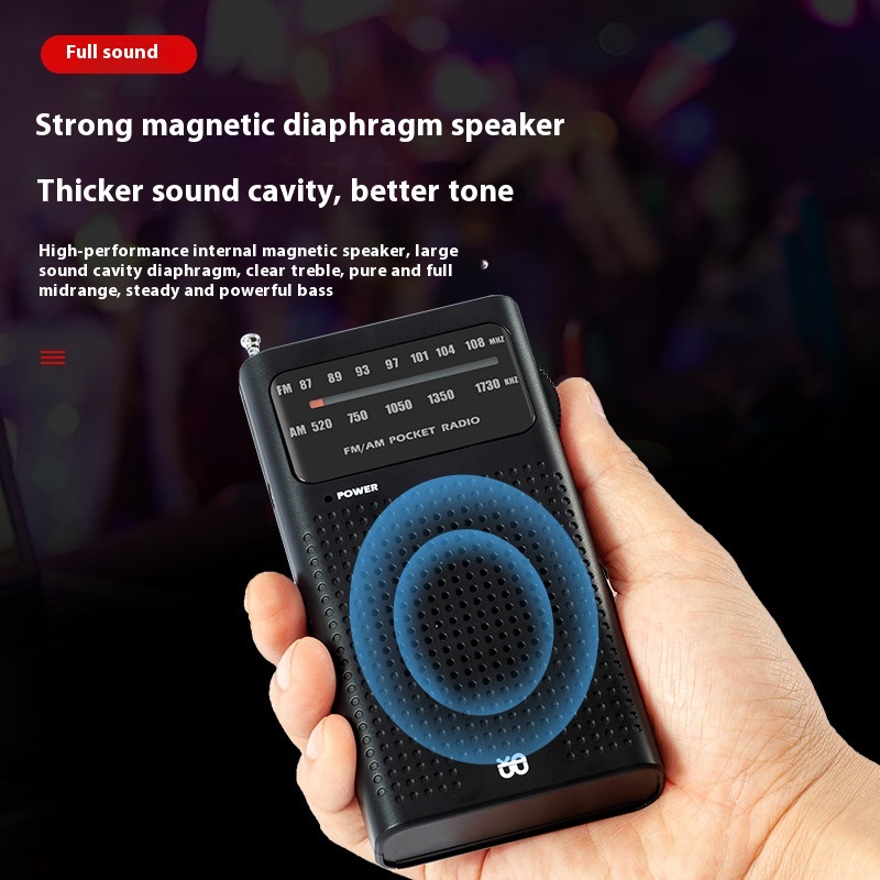 Portable Pointer Elderly Listening To Radio