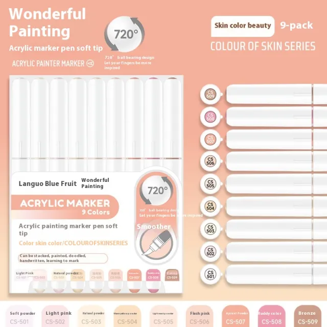 Direct Liquid Soft Head Acrylic Marker Pen Skin9 - Shop at LoveMi