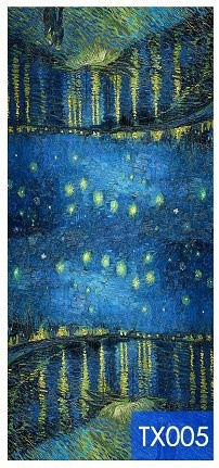 Tassel Digital Printing Scarf Cashmere Oil Painting Shawl - Image 12