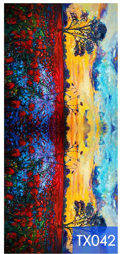 Tassel Digital Printing Scarf Cashmere Oil Painting Shawl - Image 50