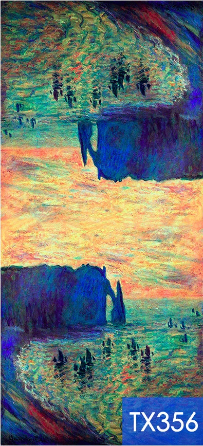 Tassel Digital Printing Scarf Cashmere Oil Painting Shawl - Image 35