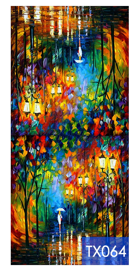 Tassel Digital Printing Scarf Cashmere Oil Painting Shawl - Image 55