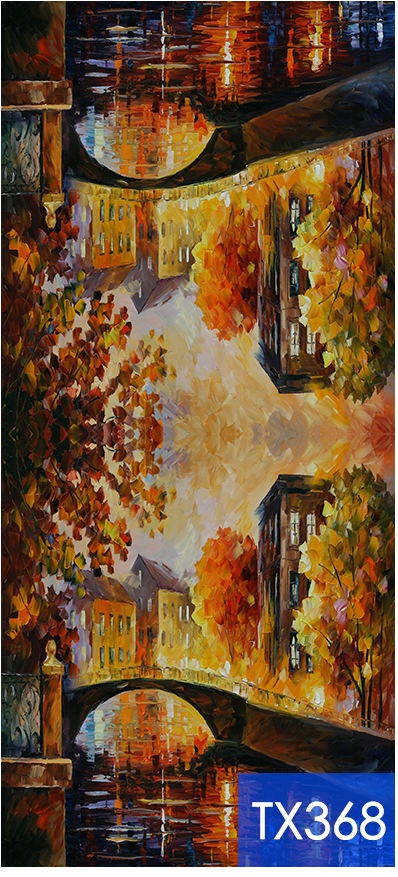 Tassel Digital Printing Scarf Cashmere Oil Painting Shawl - Image 22