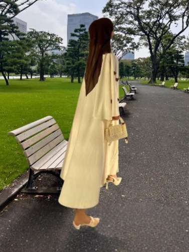 Plus Size Bell Sleeve Bow Robe Dress