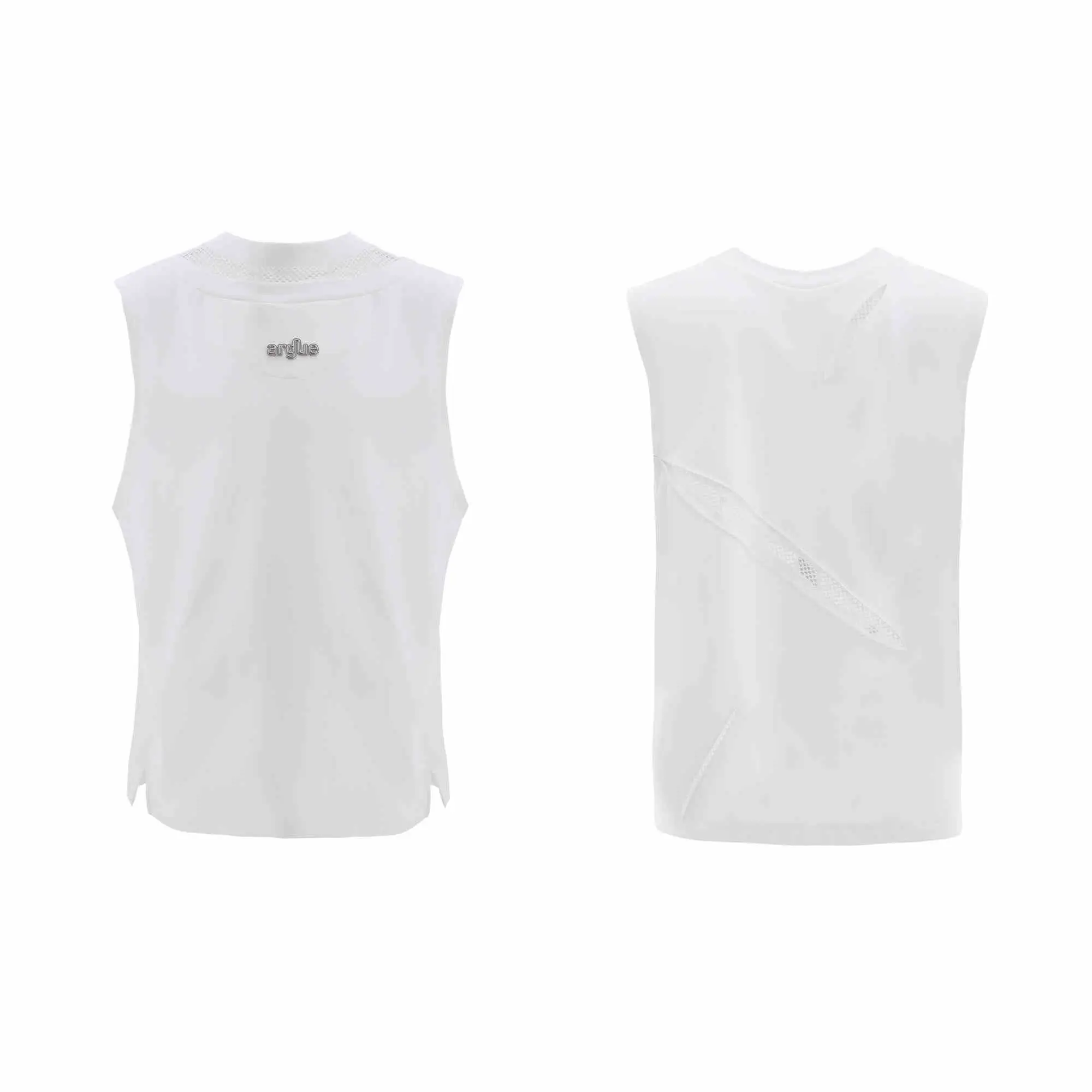 Niche 3D Cutting Hollow Mesh Sleeveless Vest Simple Waistcoat T-shirt Fashion