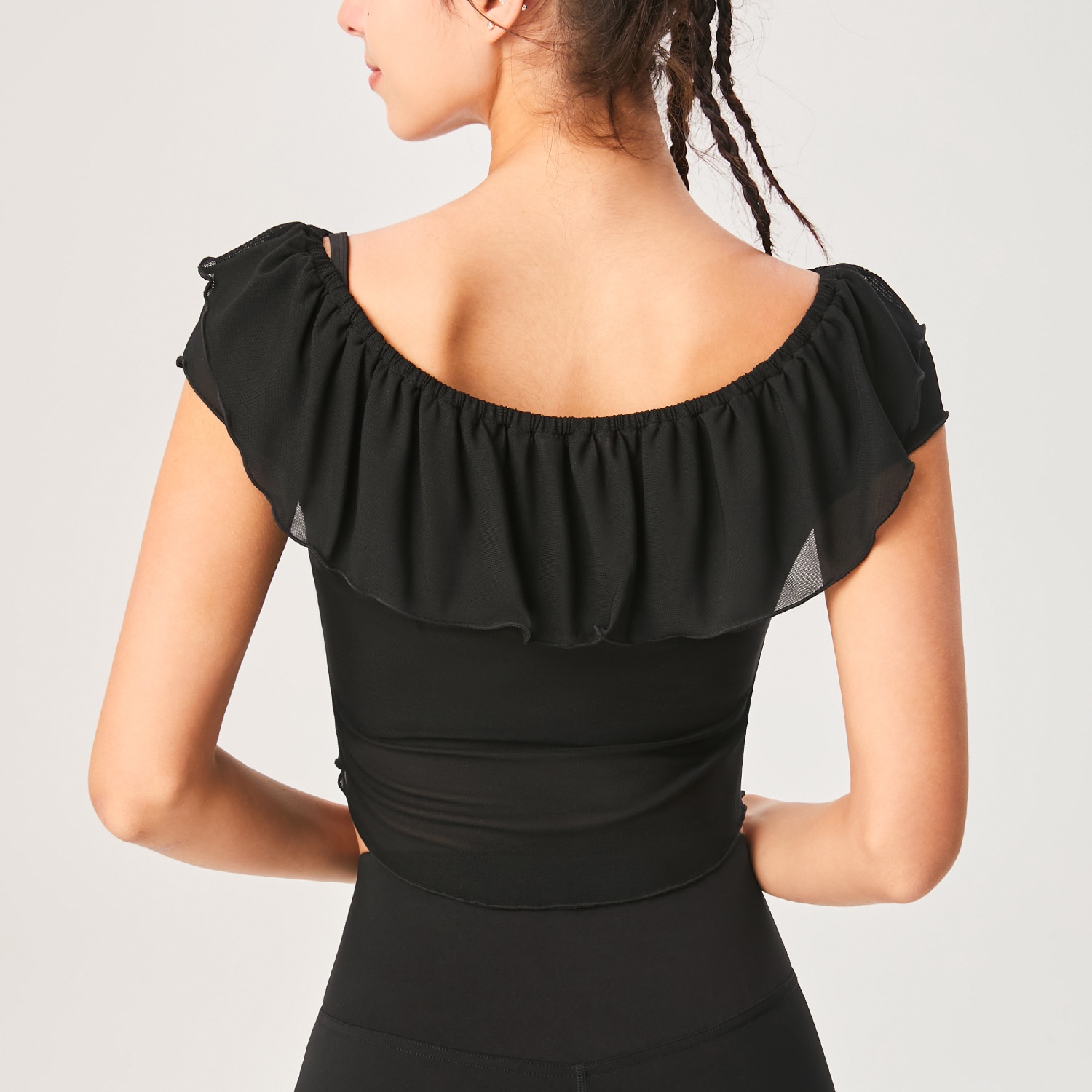 New Ice feeling Yoga Short Sleeve Mesh Sports T shirt For Women Black - Shop at LoveMi