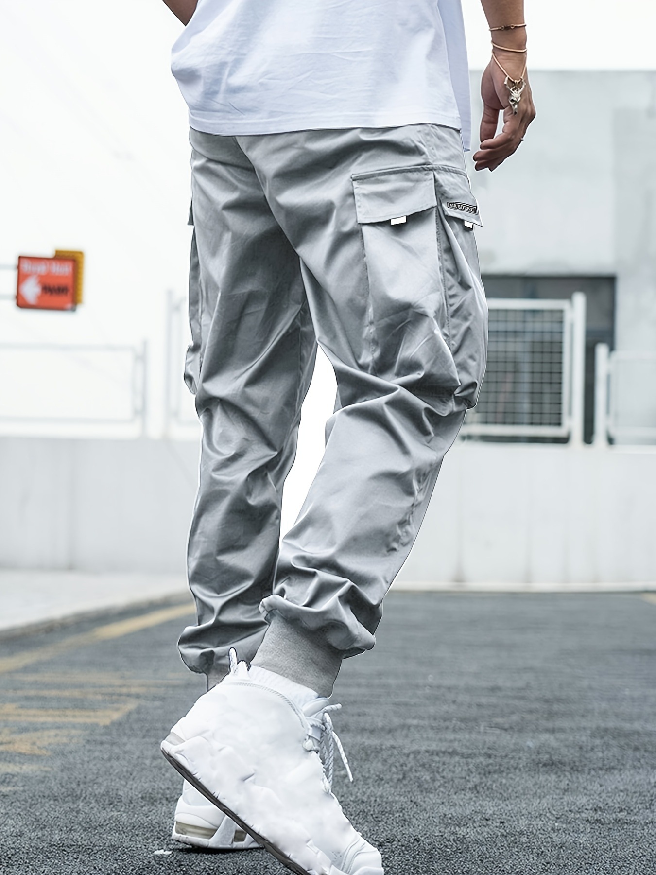 Men’s Multi‑Pocket Drawstring Cargo Pants – Casual Streetwear
