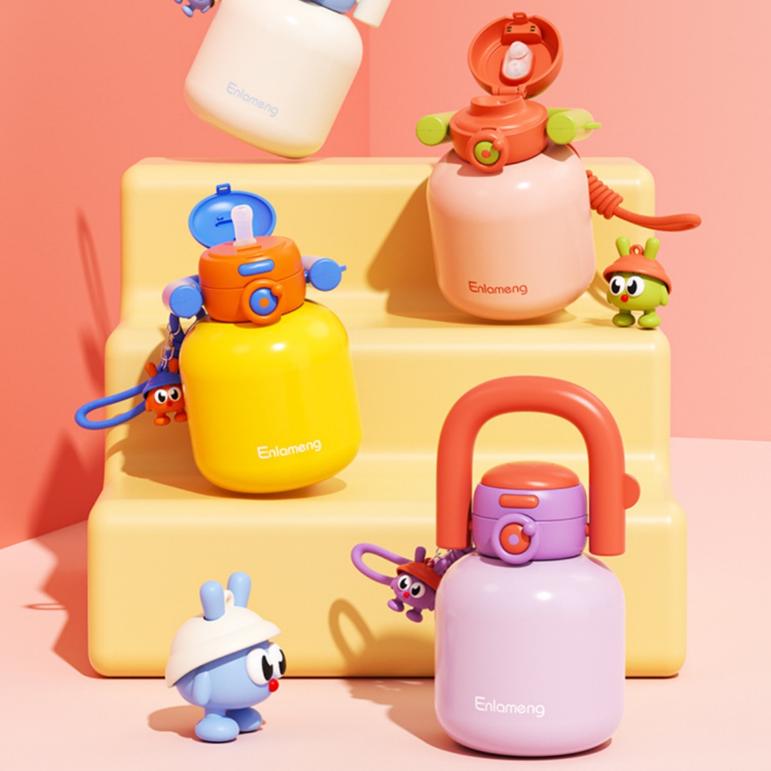 Portable Large Capacity Stainless Steel Straw Thermal Insulation Cup