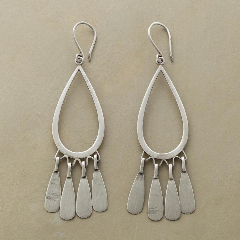 Natural Fashion Silver Color Ring Sweet Tassel Earrings