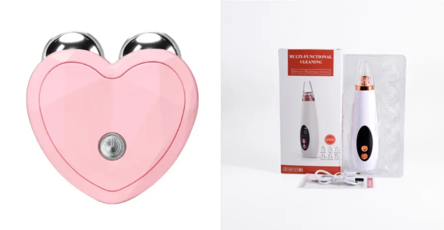 Blackhead Pore Vacuum Cleaner Nose Cleanser Blackheads Remover Blackhead Acne Removal Button Face Suction Beauty Skin Care Tool - White Set