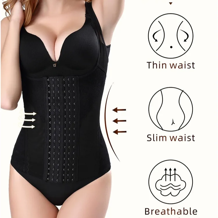 Plus Size Corset Six Breasted Waist-controlled Top