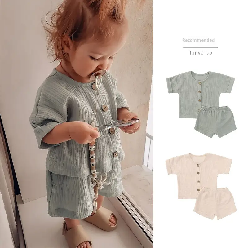 Five-point Short Sleeve Set Summer Pure Cotton Fabric