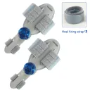 Blue Buckle Gray Ribbon 1Pairs