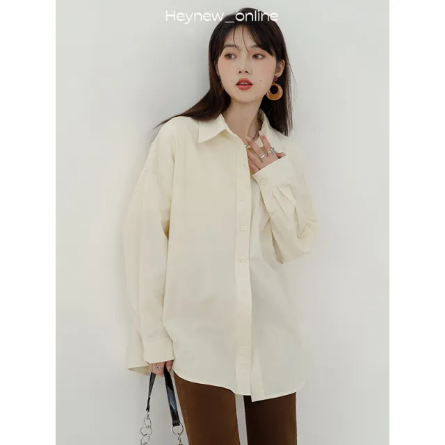 Solid Color Shirt For Women Casual Fashion All matching Light Yellow - Shop at LoveMi