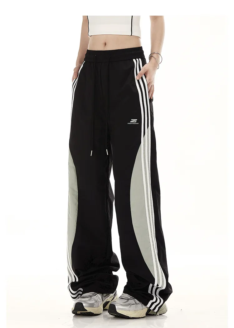 Overalls Men's Brand Retro Patchwork Sports - Black