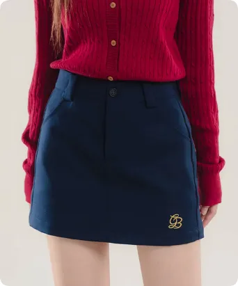 American Navy Blue A line Skirt For Women Navy Blue Tr Fabric - Shop at LoveMi