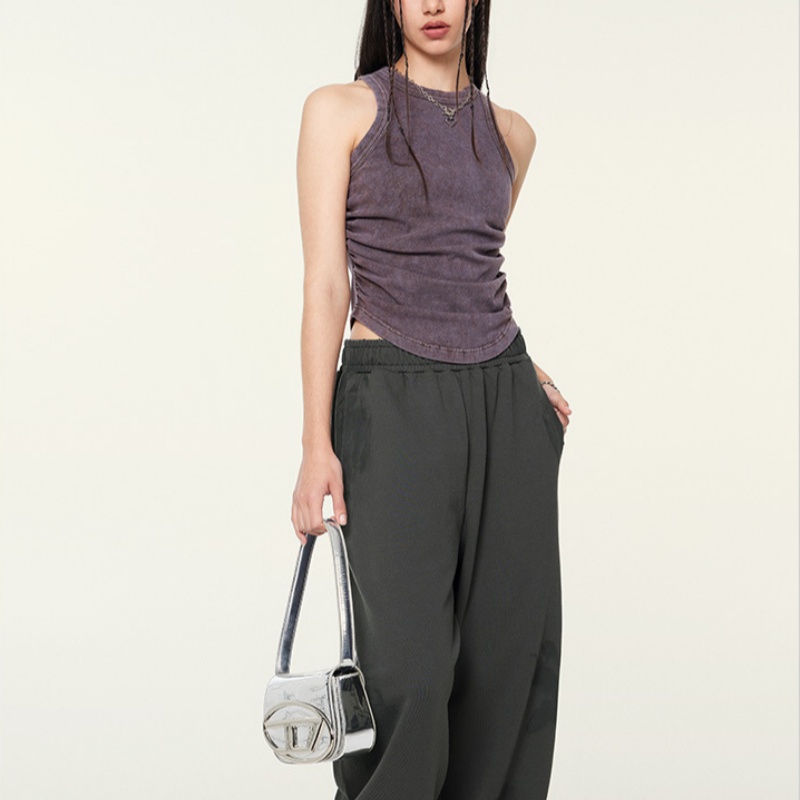 Spring And Summer New Vest Sexy Pure Want Pleated Women