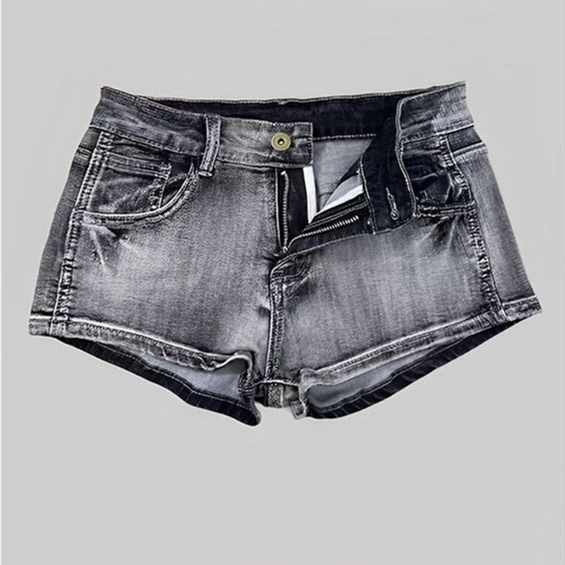 Low Waist Washed Denim Shorts Women's Tight