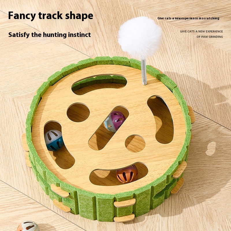 Pet Puzzle Hole Cat Toy Cat Teaser Turntable