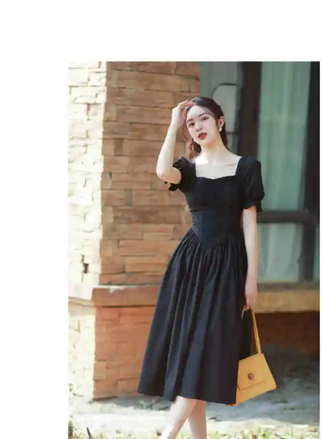 Women's Elegant Hepburn Style Summer Dress Black - Shop at LoveMi