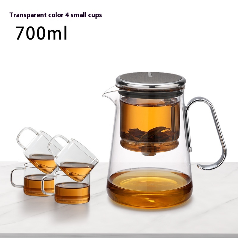 Teapot Tea Water Separation Elegant Cup All Glass Heat Resistant