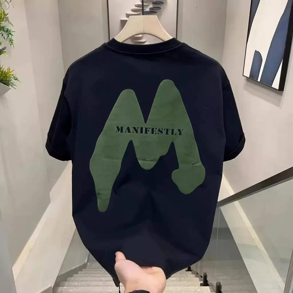 Summer Short Sleeve T-shirt Women's Cotton Fashion Brand Half Sleeve - Black