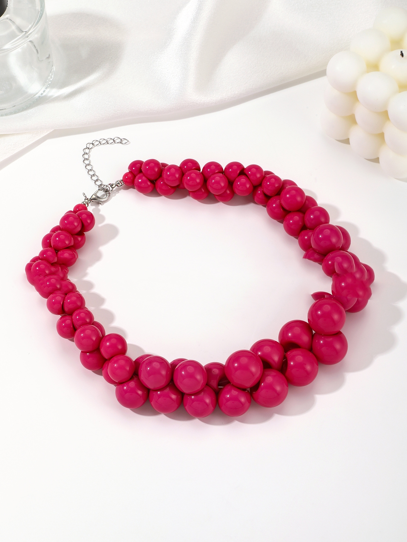 Exaggerated Personalized Acrylic Bead Necklace Clavicle Chain