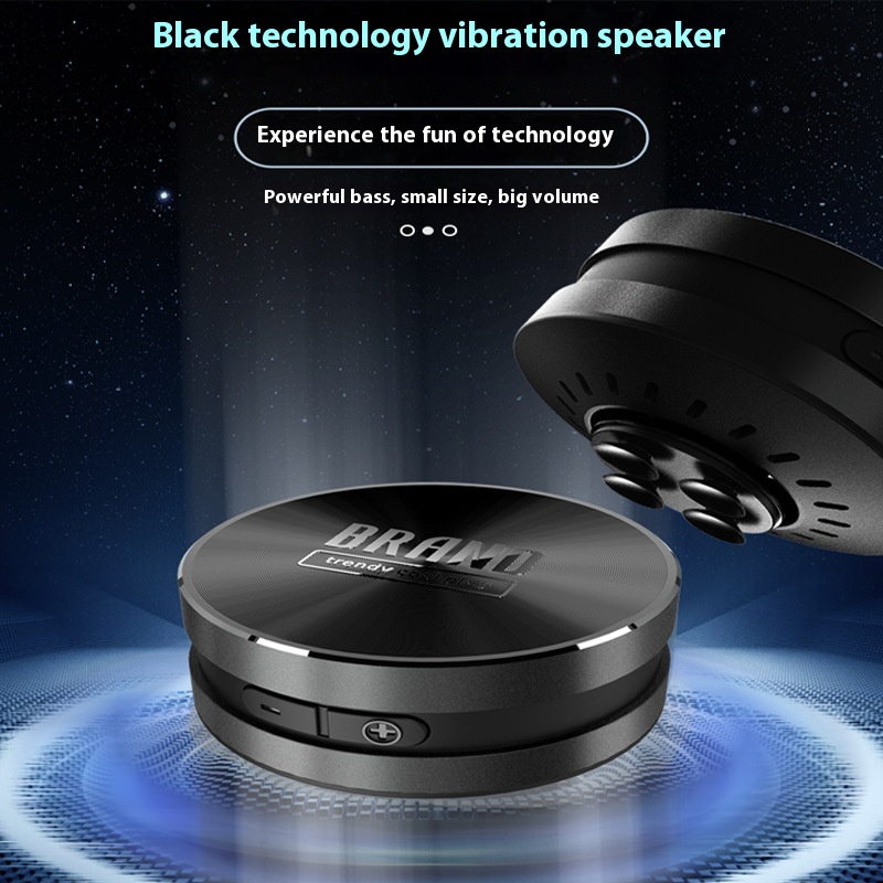 New TM001 Metal Shell Suction Cup Black Technology Dynamic Speaker