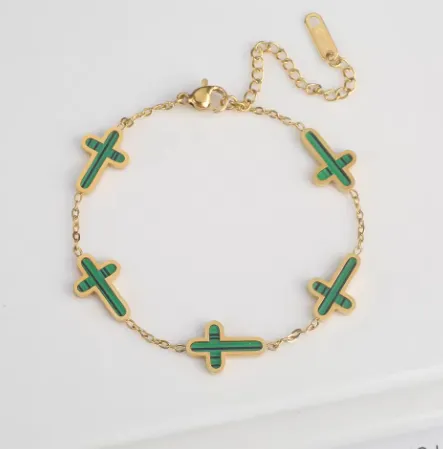 European And American Style Stainless Steel Bracelet Green - Shop at LoveMi