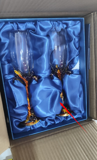 Enamel Crystal Crafts Creative Flower Iris Tectorum Carved Champagne Glass