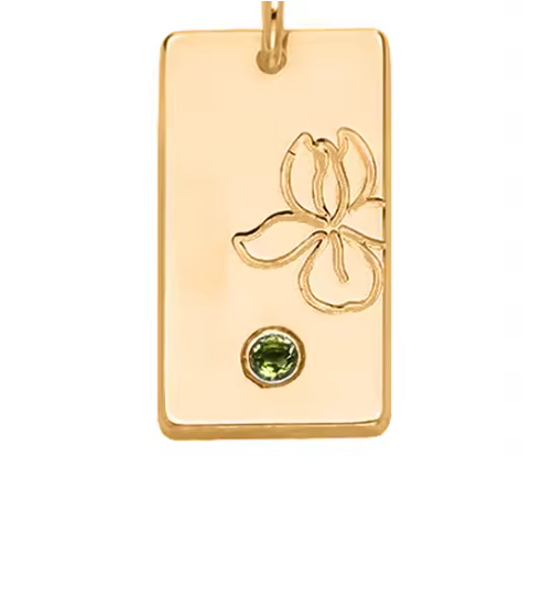 Blossom Birth Flower Stone Necklace Personalized Birth Flower Necklace