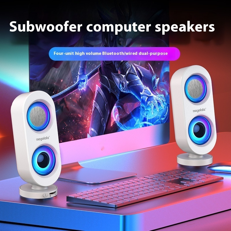 Haut-parleur de bureau pour ordinateur 2,2 canaux | Interface USB filaire et Bluetooth double usage - Photo 8 sur 8