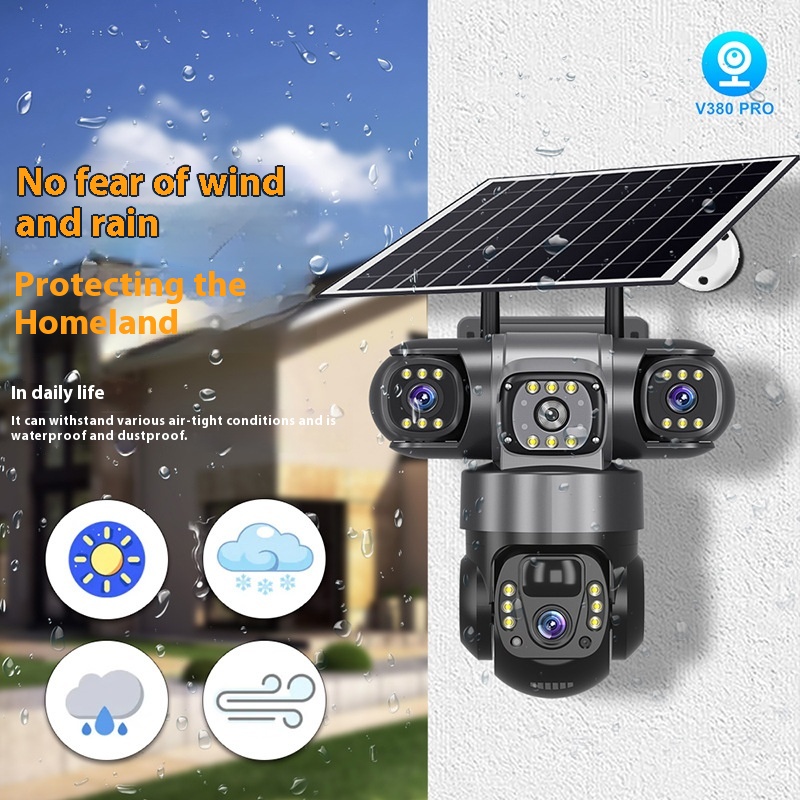 Solar Trinocular Wireless Camera Monitoring