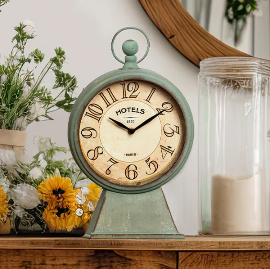 Vintage Metal Decorative Iron Clock