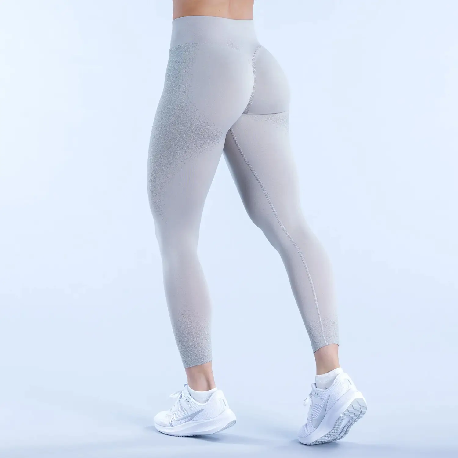 Seamless Yoga Pants High Waist Pleating Hip Lifting Fitness Trousers