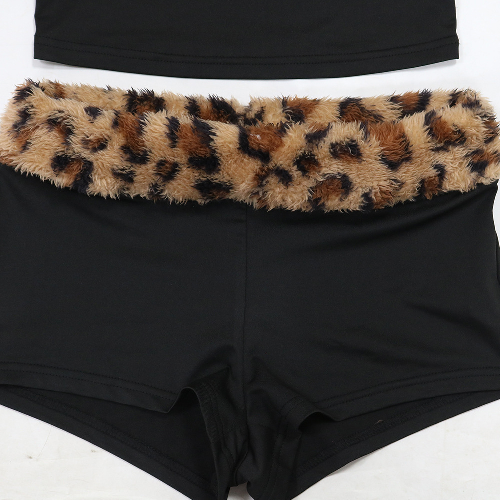 Women's Lace-up Ultra Short Two-piece Set