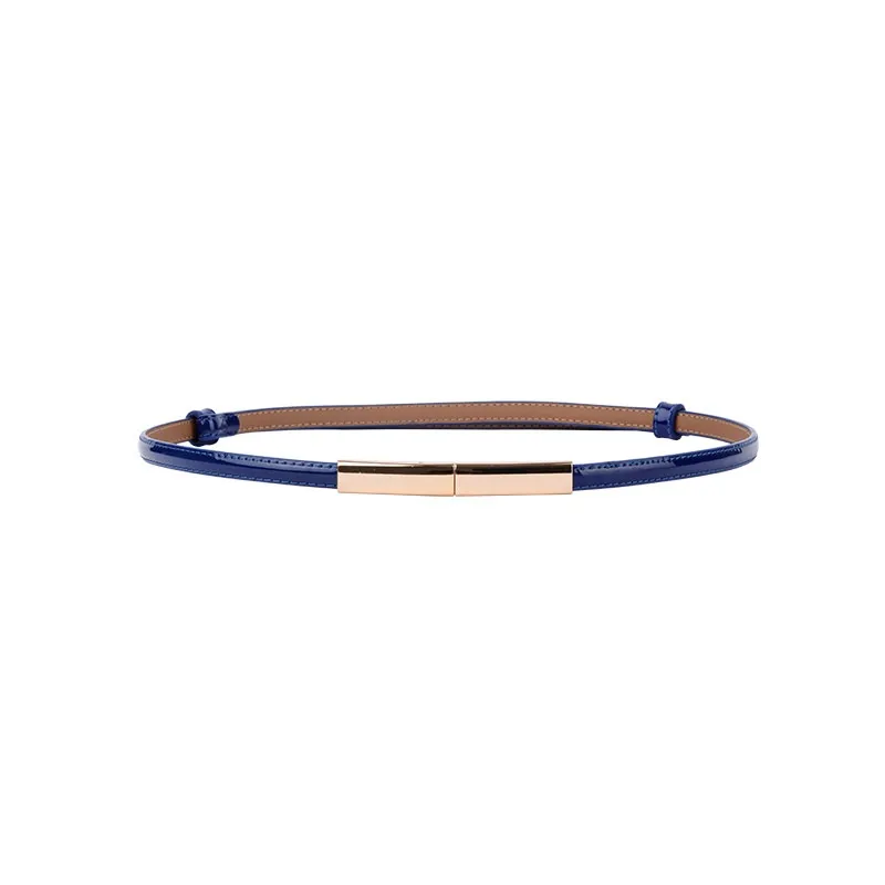 Women's Belt Fashion A Pair Of Buckles Fine Ladies - Blue
