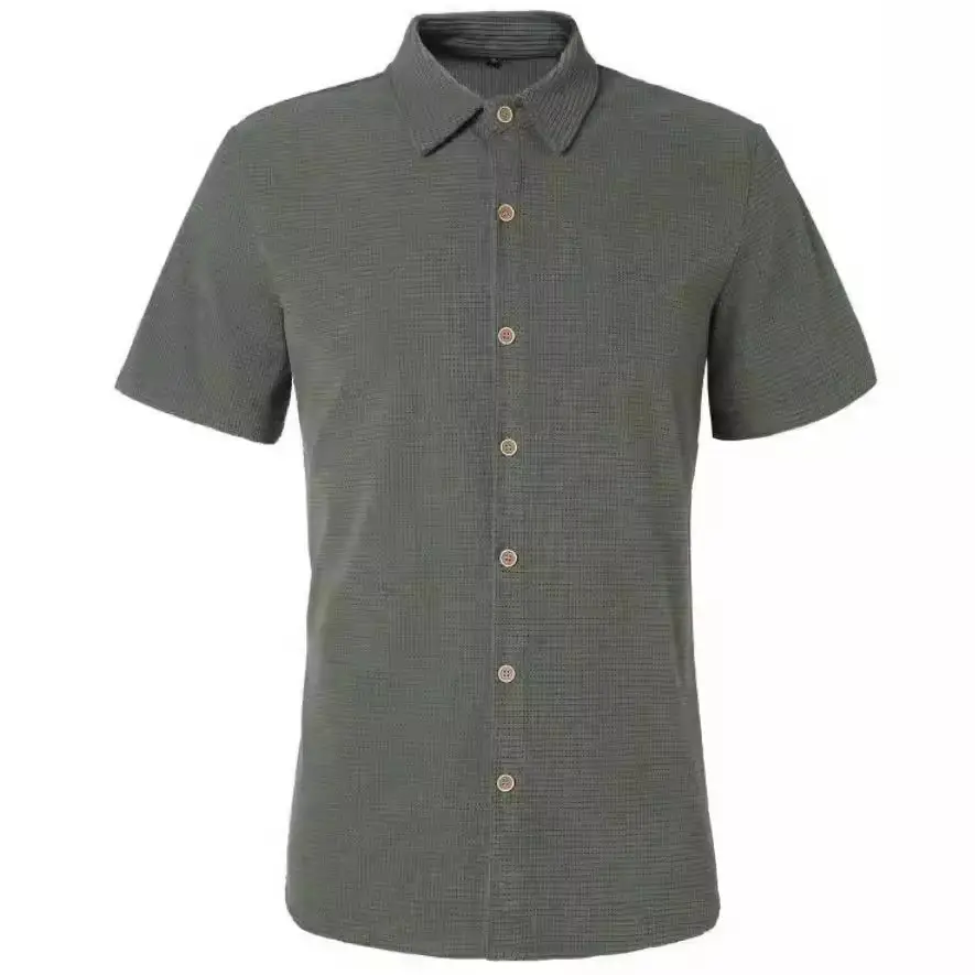 Men's Casual Loose Plaid Short Sleeve Shirt