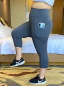 Grey Cropped Pants