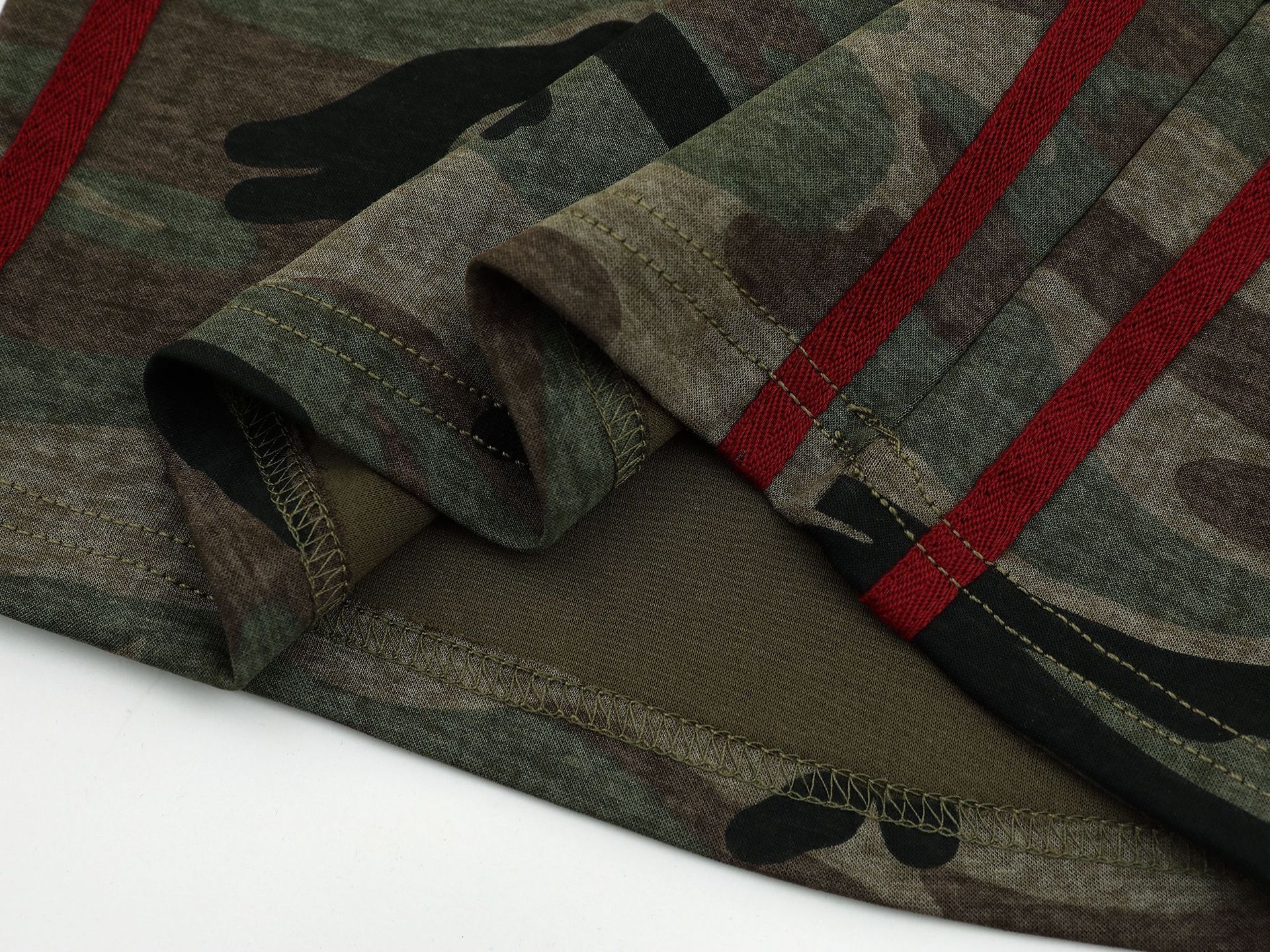 Women's American-style Retro Contrast Color Short Sleeve