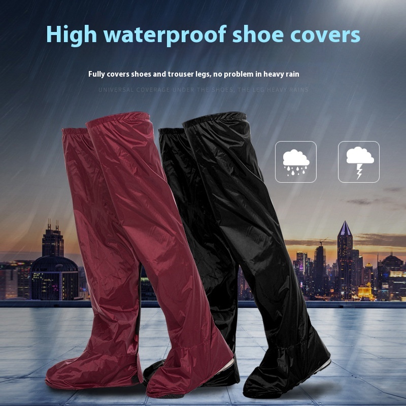 High Waterproof Rain Pants Bicycle Riding Shoe Cover - Image 4