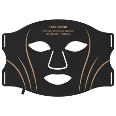 Beauty Instrument Facial Mask IPL Device Household Silicone Red Light LED Beauty Mask - Discount Black Gold - View 1