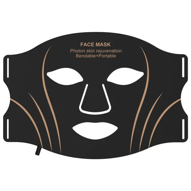 Beauty Instrument Facial Mask IPL Device Household Silicone Red Light LED Beauty Mask Discount Black Gold - Shop at LoveMi