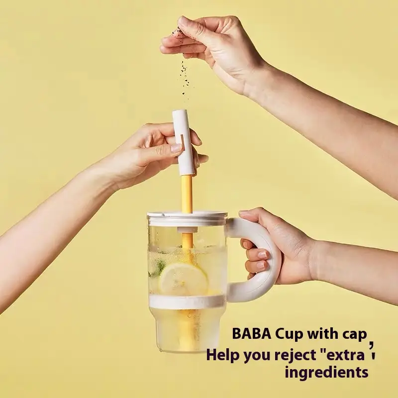Big With Straw Large-capacity Water Cup