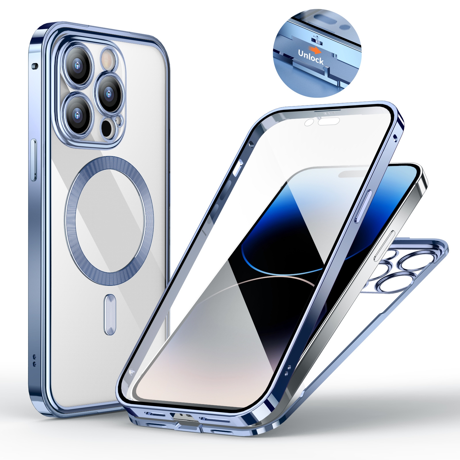 Fastener Double-sided HD Magnetic Protective Cover