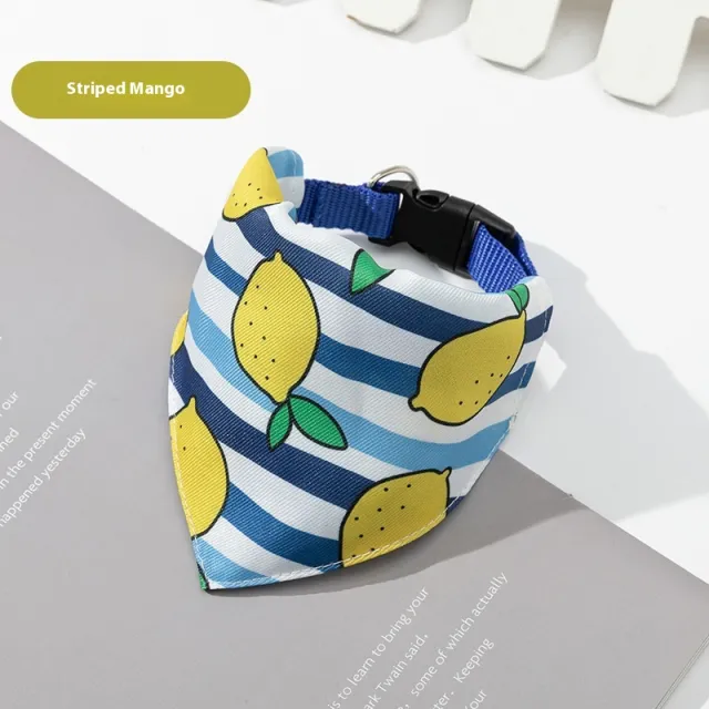 Pet Cat Dog Clothing Accessories Striped Mango Saliva Towel - Shop at LoveMi