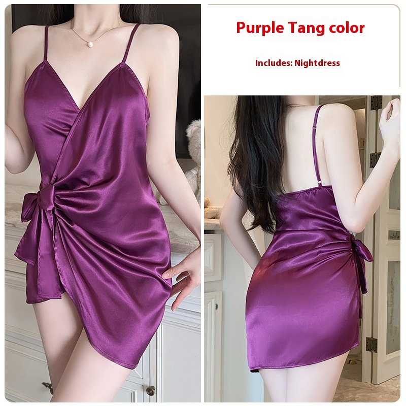 Lace Up Slim Fit Slimming Pajamas Pleated Suit