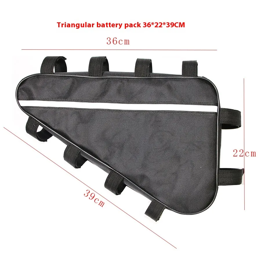 Triangle Pack Super Large Modified Electric Lithium Battery Triangle Bag - Black