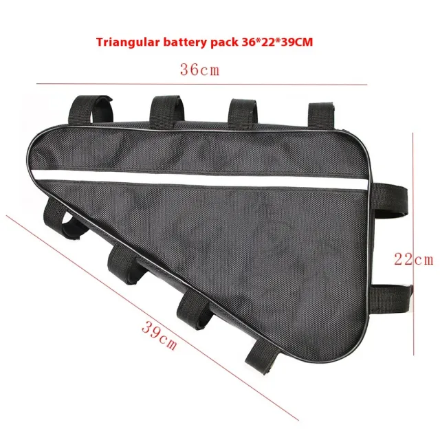 Triangle Pack Super Large Modified Electric Lithium Battery Triangle Bag Black - Shop at LoveMi