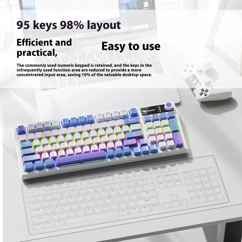 Wired with Knob E-sports Games Notebook Computer Mechanical Keyboard